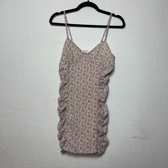 Blush BJ Tank Lined Side Ruching Floral Mini Dress - Picture 1 of 5